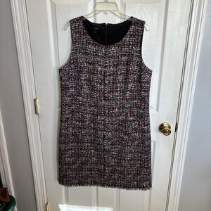 Talbots Multicolor Tweed Mini Dress